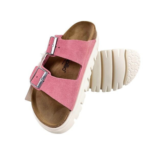 Papillio by Birkenstock Arizona Chunky Suede Sandals EU 37 - US 6-6.5 Candy Pink - Picture 1 of 5